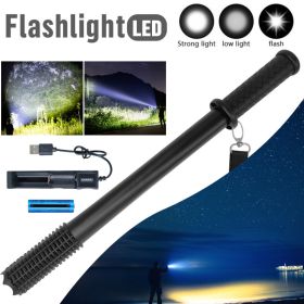 Baseball LED Flashlight Rechargeable Torch Spotlight Emergency Security Work Light 3 Lighting Modes 3500000LM (Option: Black) Baseball LED Flashlight Rechargeable Torch Spotlight Emergency Security Work Light 3 Lighting Modes 3500000LM (Option: Black)