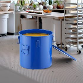 Fryer Grease Bucket, 8 Gal Oil Disposal Caddy Carbon Steel Fryer Oil Bucket With Rust-Proof Coating, Oil Transport Container With Lid, Lock Clips (Option: Blue) Fryer Grease Bucket, 8 Gal Oil Disposal Caddy Carbon Steel Fryer Oil Bucket With Rust-Proof Coating, Oil Transport Container With Lid, Lock Clips (Option: Blue)
